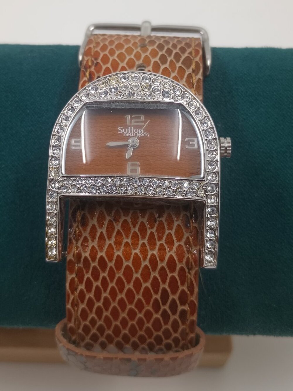 Sutton NY Rare Shape Rhinestone Accents Women's Watch